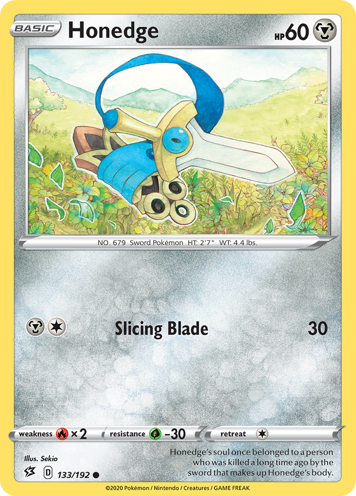 Honedge (133/192) [Sword & Shield: Rebel Clash] Pokémon