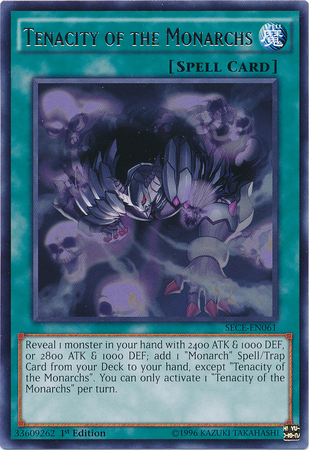 Tenacity of the Monarchs [SECE-EN061] Rare Yu-Gi-Oh!