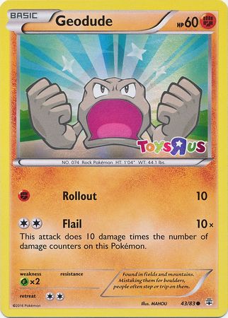 Geodude (43/83) (Toys R Us Promo) [XY: Generations] Pokémon