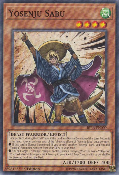 Yosenju Sabu [RIRA-EN009] Common Yu-Gi-Oh!