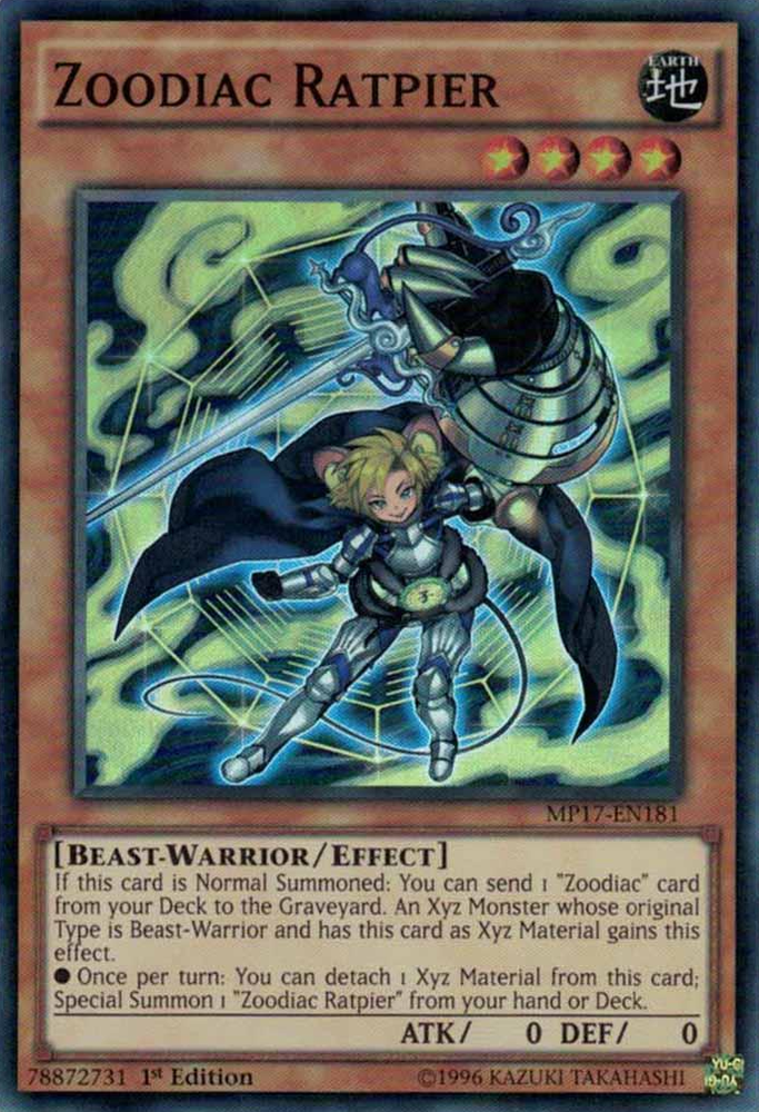Zoodiac Ratpier [MP17-EN181] Super Rare Yu-Gi-Oh!