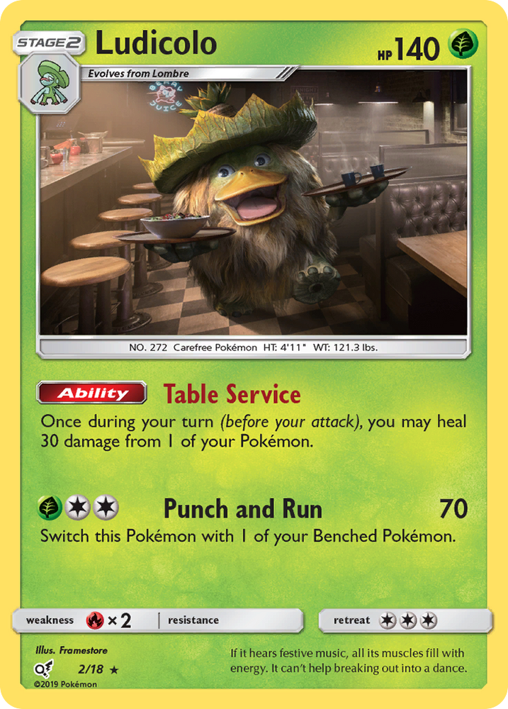 Ludicolo (2/18) [Sun & Moon: Detective Pikachu] Pokémon