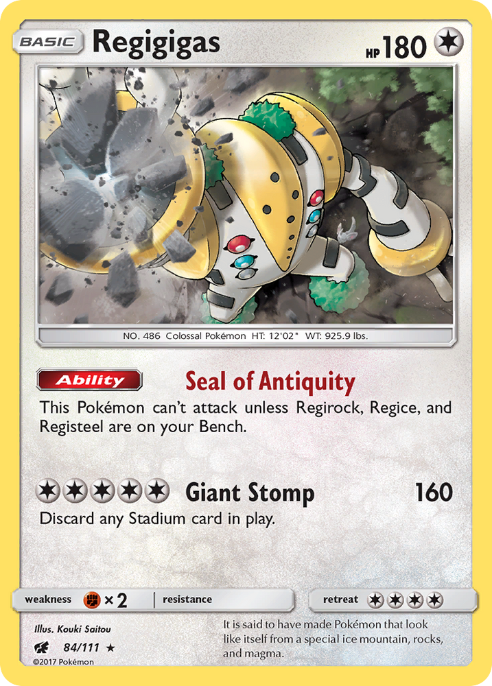 Regigigas (84/111) [Sun & Moon: Crimson Invasion] Pokémon