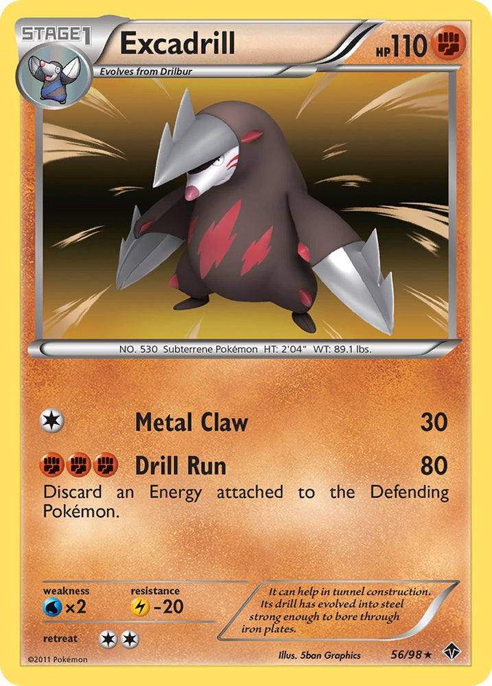 Excadrill (56/98) (Cosmos Holo) (Blister Exclusive) [Black & White: Emerging Powers] Pokémon