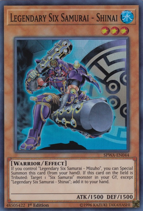 Legendary Six Samurai - Shinai [SPWA-EN044] Super Rare Yu-Gi-Oh!