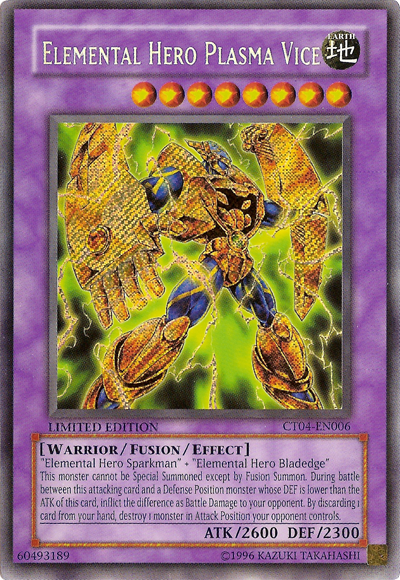 Elemental Hero Plasma Vice [CT04-EN006] Secret Rare Yu-Gi-Oh!