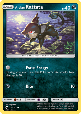 Alolan Rattata (81/147) [Sun & Moon: Burning Shadows] Pokémon
