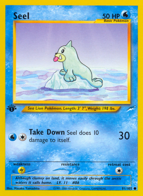Seel (81/105) [Neo Destiny 1st Edition] Pokémon
