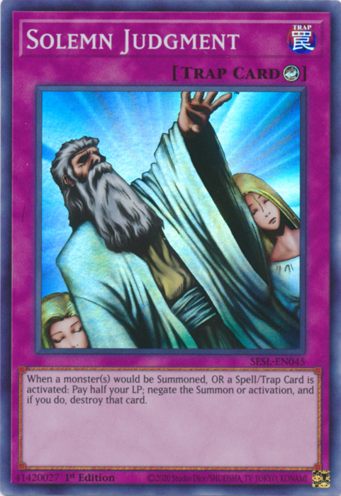 Solemn Judgment [SESL-EN045] Super Rare Yu-Gi-Oh!