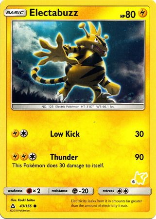 Electabuzz (43/156) (Pikachu Stamp #6) [Battle Academy 2020] Pokémon