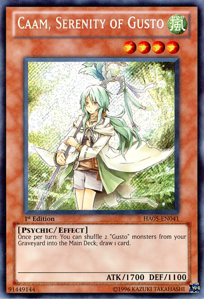 Caam, Serenity of Gusto [HA05-EN041] Secret Rare Yu-Gi-Oh!