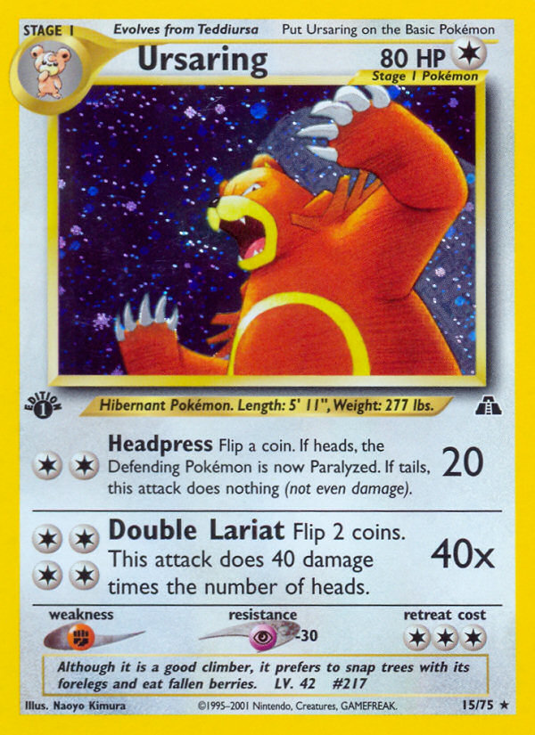 Ursaring (15/75) [Neo Discovery 1st Edition] Pokémon