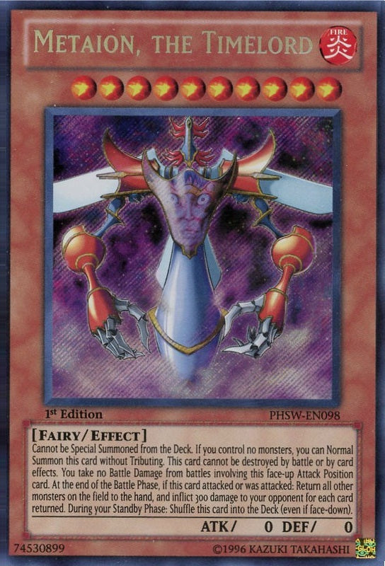Metaion, the Timelord [PHSW-EN098] Secret Rare Yu-Gi-Oh!