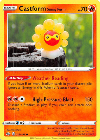Castform Sunny Form (022/198) [Sword & Shield: Chilling Reign] Pokémon