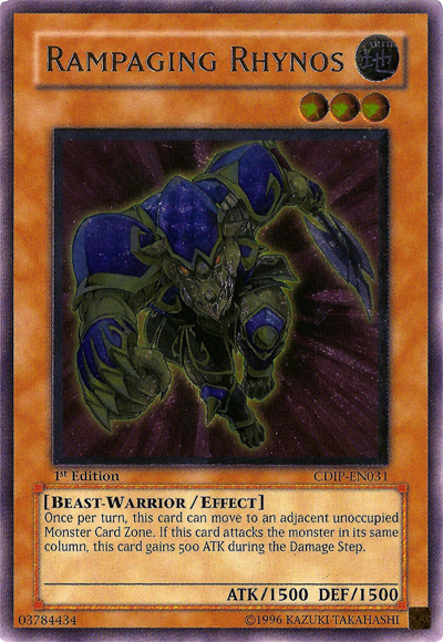 Rampaging Rhynos [CDIP-EN031] Ultimate Rare Yu-Gi-Oh!