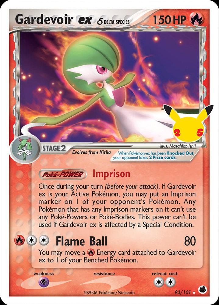 Gardevoir ex (93/101) (Delta Species) [Celebrations: 25th Anniversary - Classic Collection] Pokémon