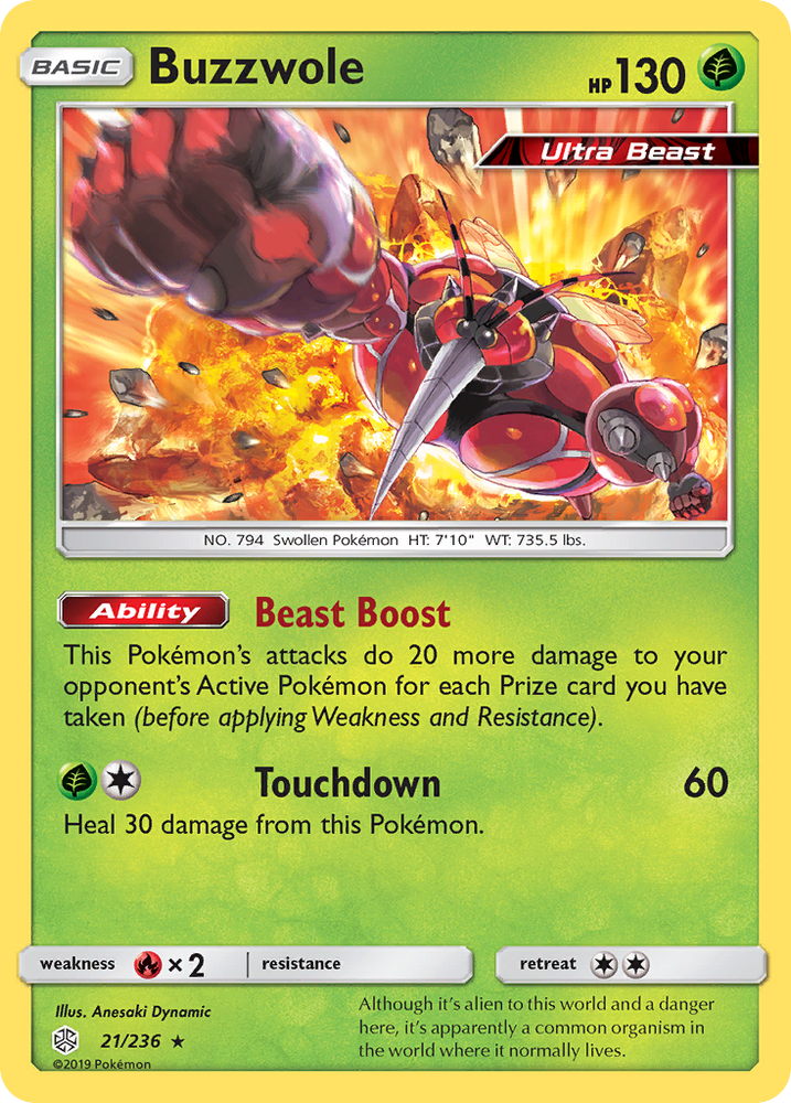 Buzzwole (21/236) [Sun & Moon: Cosmic Eclipse] Pokémon