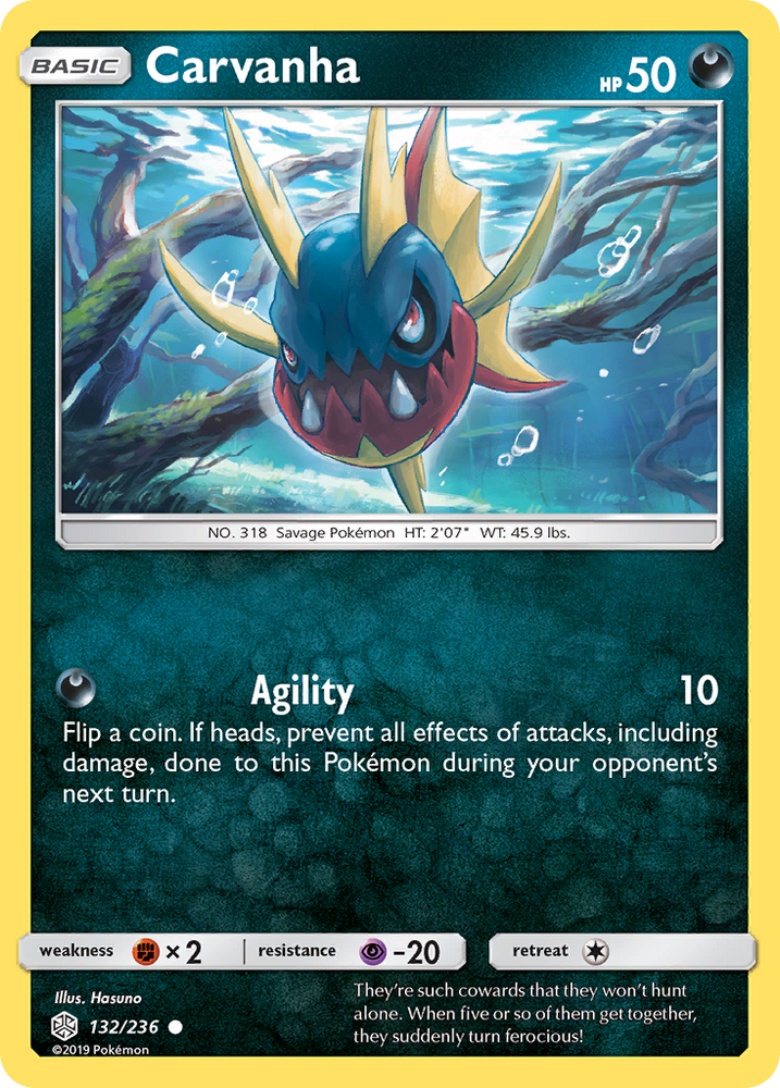 Carvanha (132/236) [Sun & Moon: Cosmic Eclipse] Pokémon