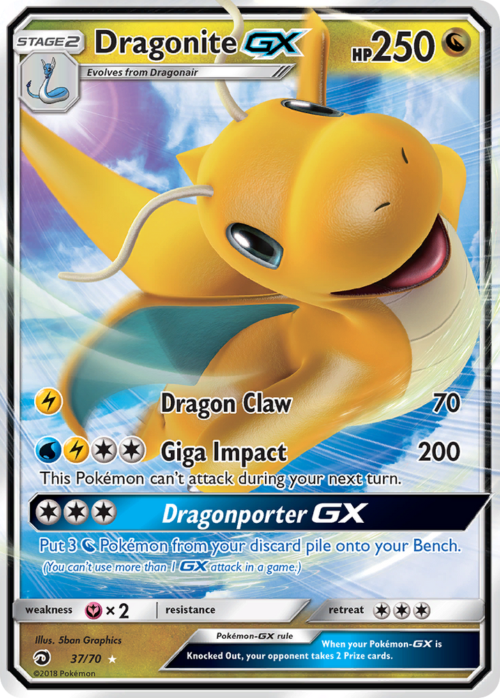 Dragonite GX (37/70) [Sun & Moon: Dragon Majesty] Pokémon