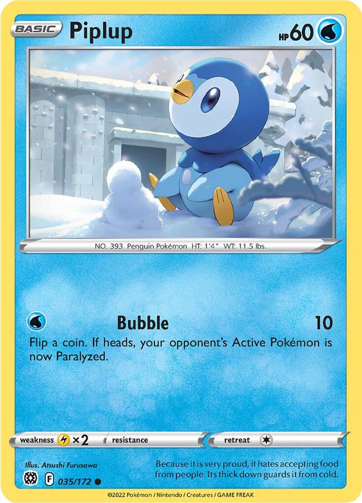 Piplup (035/172) [Sword & Shield: Brilliant Stars] Pokémon