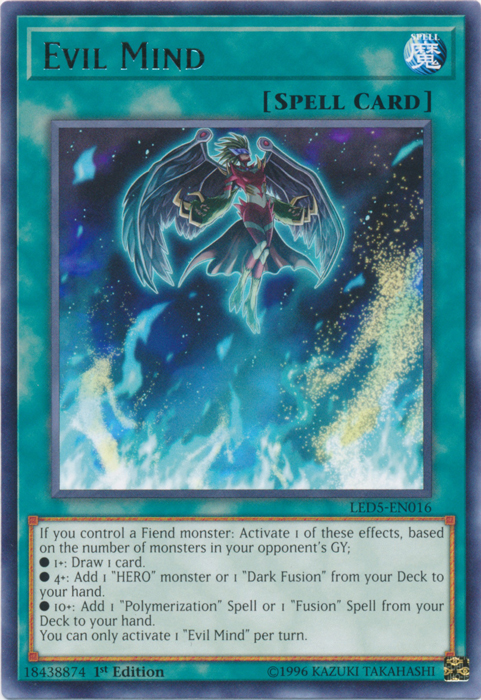 Evil Mind [LED5-EN016] Rare Yu-Gi-Oh!