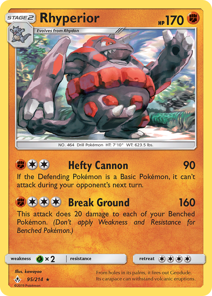 Rhyperior (95/214) [Sun & Moon: Unbroken Bonds] Pokémon