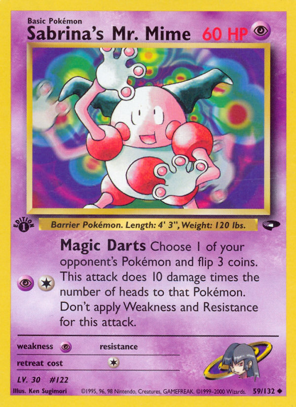 Sabrina's Mr. Mime (59/132) [Gym Challenge 1st Edition] Pokémon