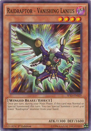 Raidraptor - Vanishing Lanius [SP15-EN029] Common Yu-Gi-Oh!