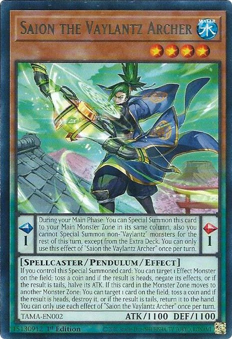 Saion the Vaylantz Archer [TAMA-EN002] Rare Yu-Gi-Oh!
