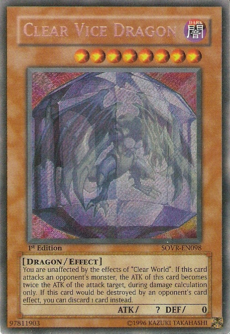Clear Vice Dragon [SOVR-EN098] Secret Rare Yu-Gi-Oh!