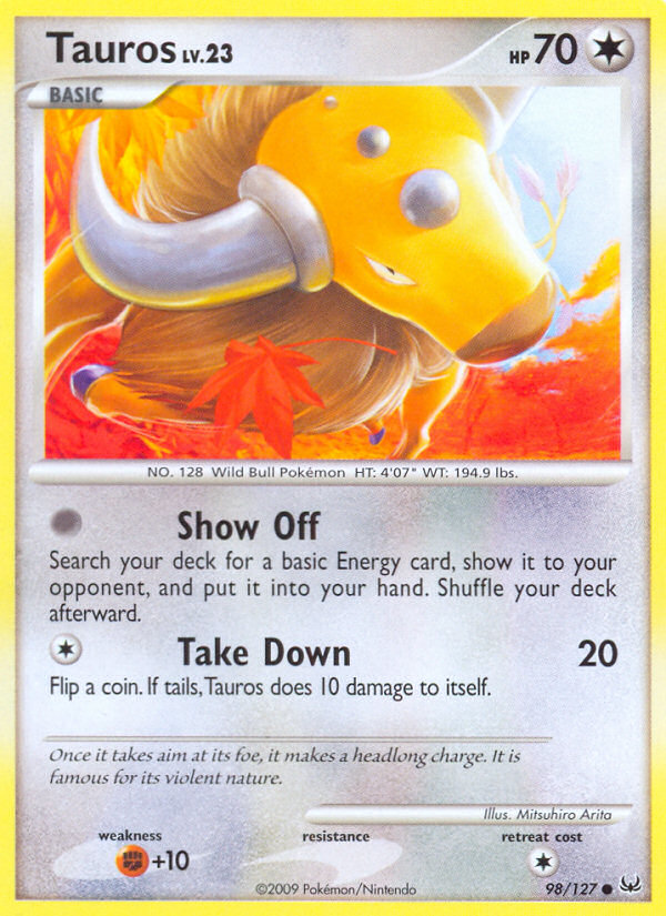 Tauros (98/127) [Platinum: Base Set] Pokémon