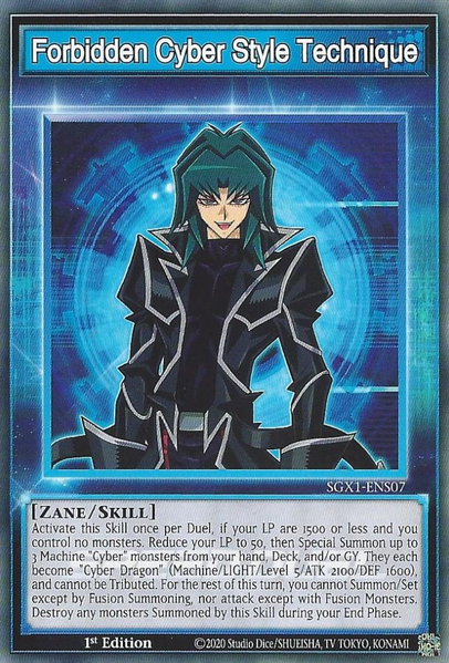 Forbidden Cyber Style Technique [SGX1-ENS07] Common Yu-Gi-Oh!