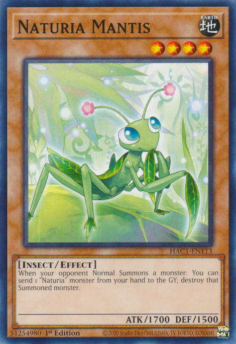 Naturia Mantis [HAC1-EN113] Common Yu-Gi-Oh!