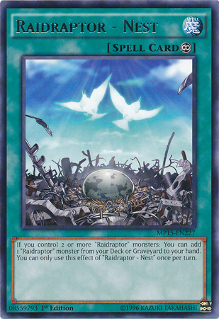 Raidraptor - Nest [MP15-EN227] Rare Yu-Gi-Oh!