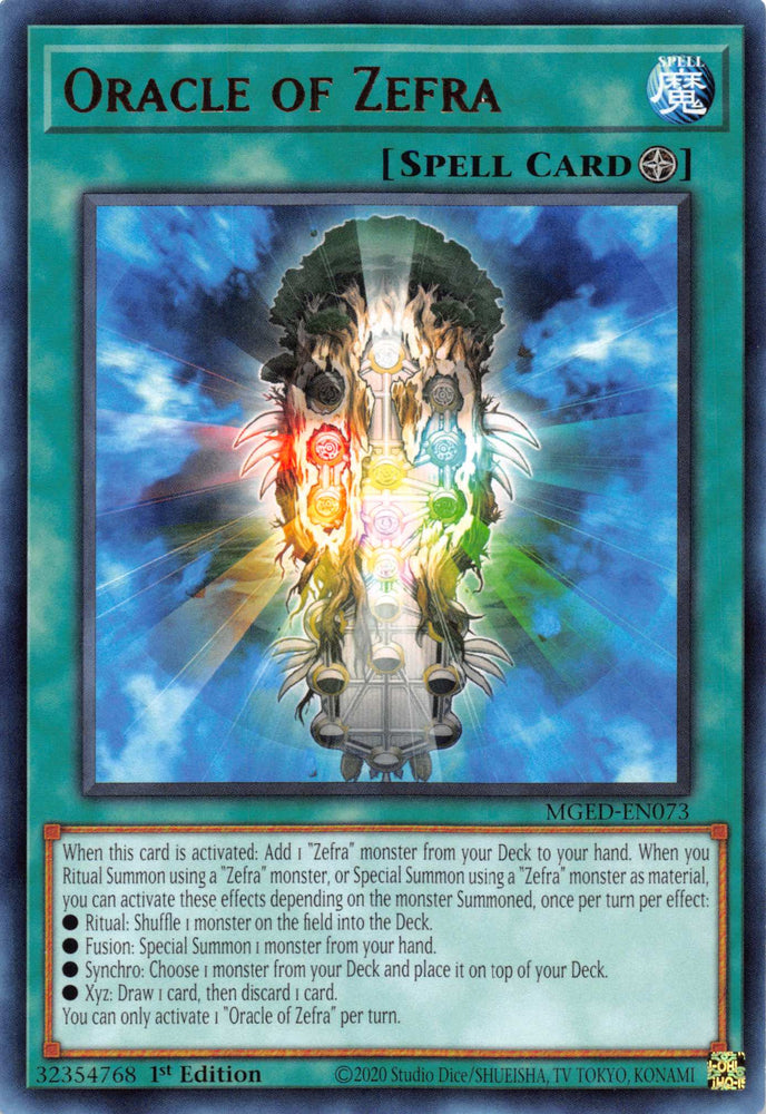 Oracle of Zefra [MGED-EN073] Rare Yu-Gi-Oh!