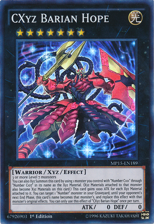 CXyz Barian Hope [MP15-EN189] Super Rare Yu-Gi-Oh!