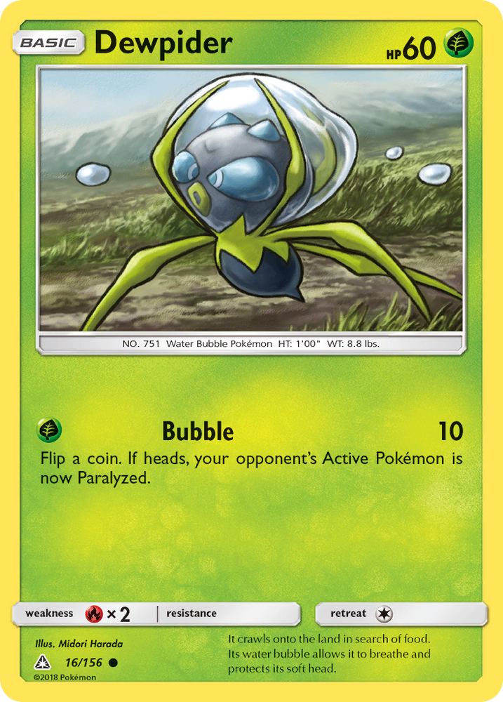 Dewpider (16/156) [Sun & Moon: Ultra Prism] Pokémon