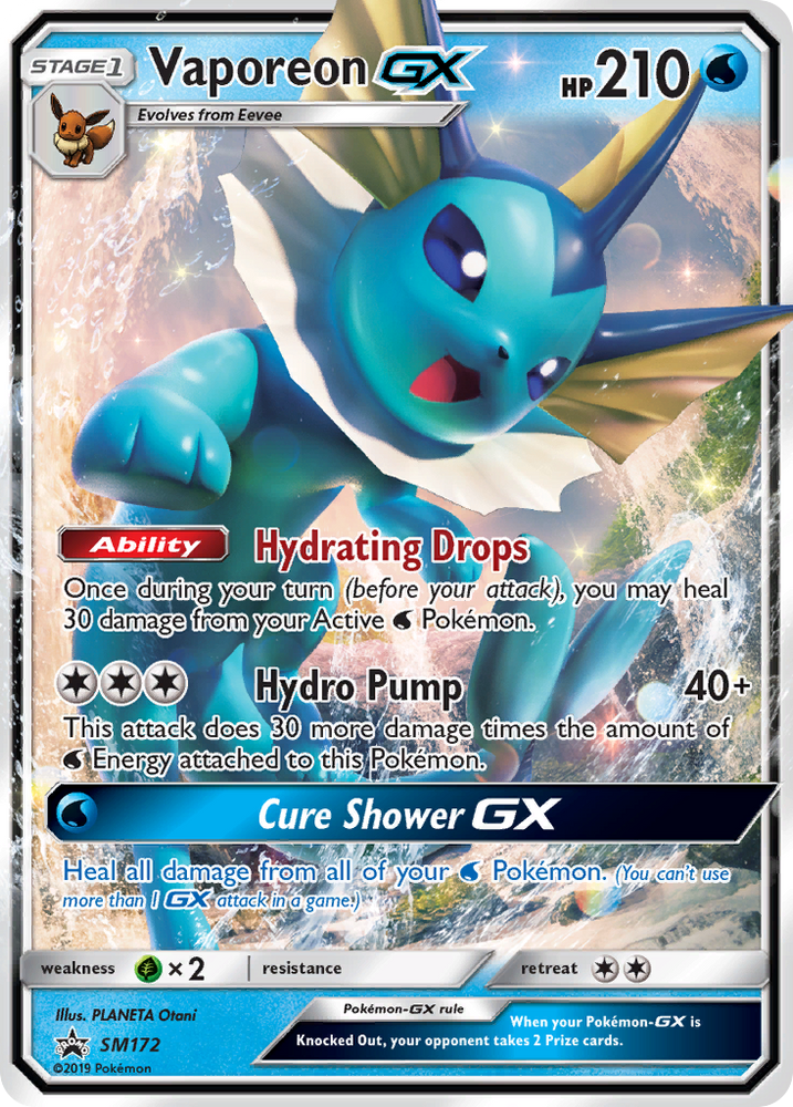 Vaporeon GX (SM172) [Sun & Moon: Black Star Promos] Pokémon