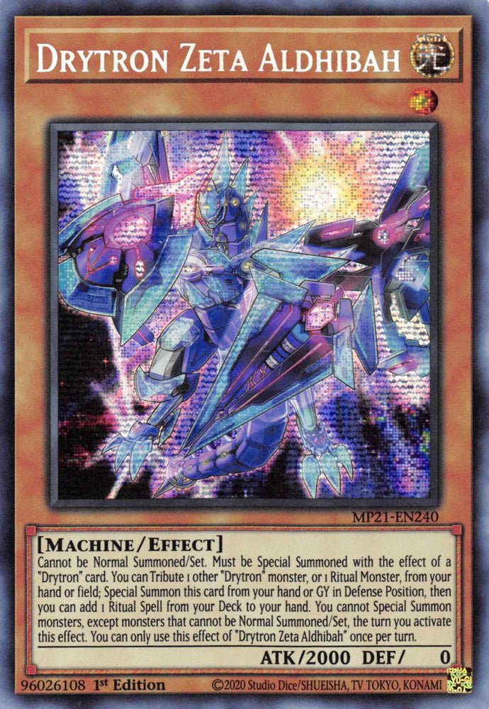 Drytron Zeta Aldhibah [MP21-EN240] Prismatic Secret Rare Yu-Gi-Oh!