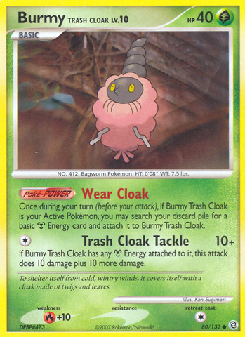 Burmy Trash Cloak (80/132) [Diamond & Pearl: Secret Wonders] Pokémon