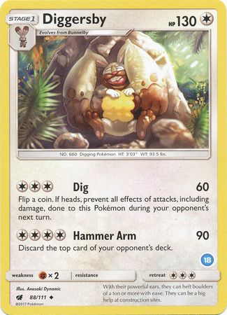 Diggersby (88/111) (Deck Exclusive #18) [Sun & Moon: Trainer Kit - Alolan Ninetales] Pokémon