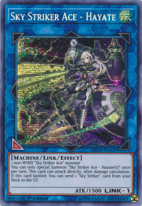 Sky Striker Ace - Hayate [MP19-EN109] Prismatic Secret Rare Yu-Gi-Oh!