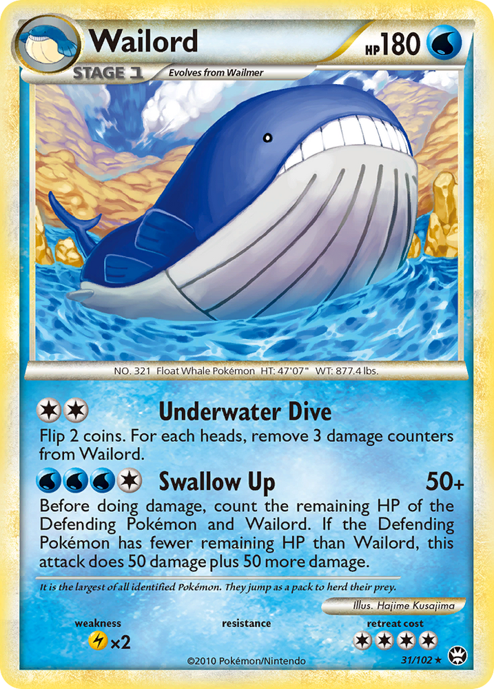 Wailord (31/102) [HeartGold & SoulSilver: Triumphant] Pokémon