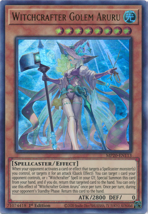 Witchcrafter Golem Aruru [MP20-EN113] Ultra Rare Yu-Gi-Oh!