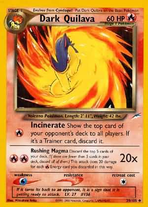Dark Quilava (39/105) [Neo Destiny Unlimited] Pokémon