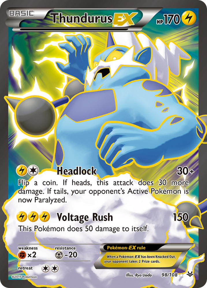 Thundurus EX (98/108) [XY: Roaring Skies] Pokémon