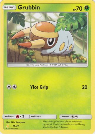 Grubbin (16/30) [Sun & Moon: Trainer Kit - Alolan Raichu] Pokémon