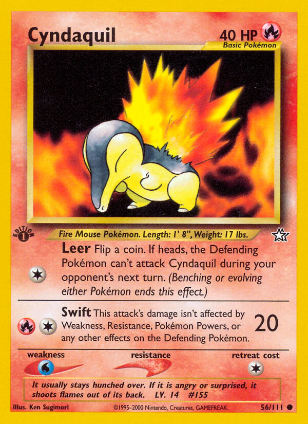 Cyndaquil (56/111) [Neo Genesis 1st Edition] Pokémon