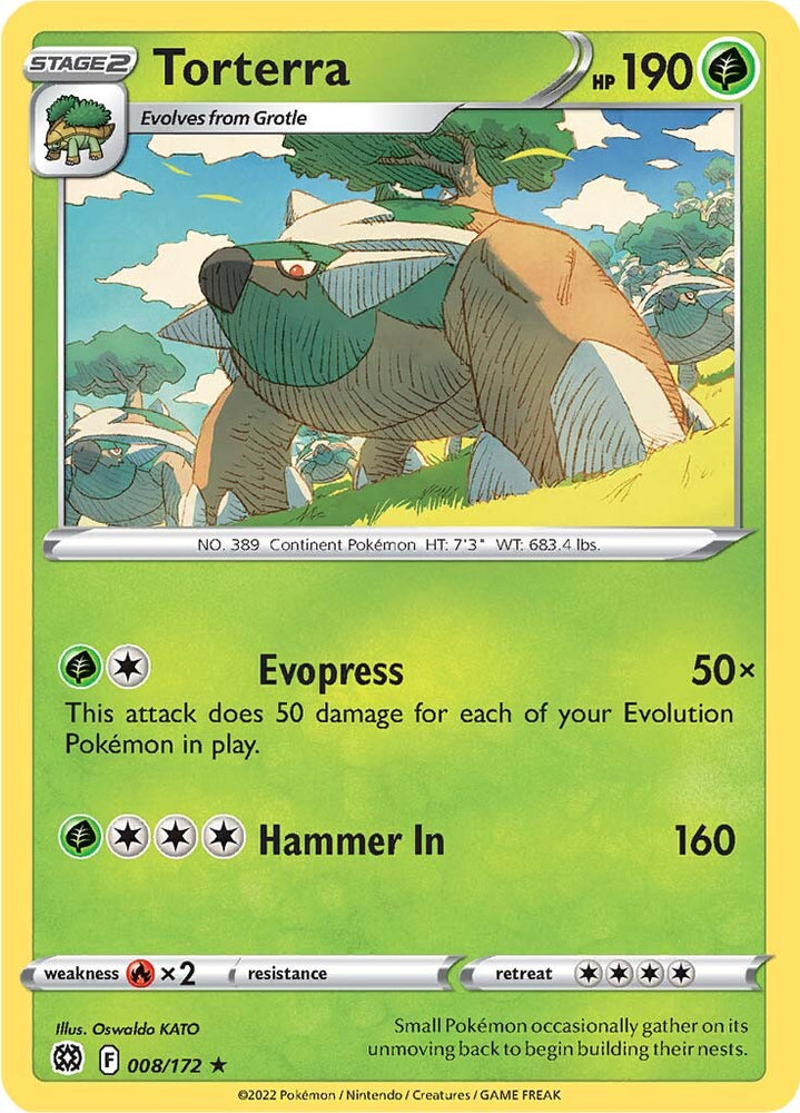 Torterra (008/172) (Theme Deck Exclusive) [Sword & Shield: Brilliant Stars] Pokémon