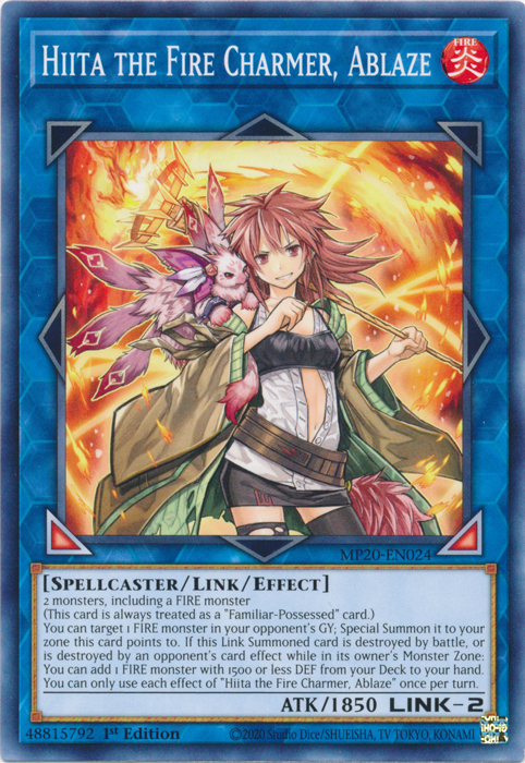 Hiita the Fire Charmer, Ablaze [MP20-EN024] Common Yu-Gi-Oh!